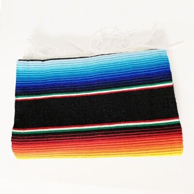 Mexikanische Decke Serape - black