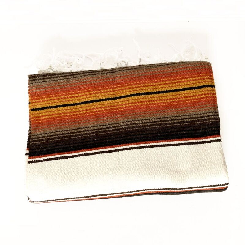 Mexikanische Decke Serape - white rust Mexikanische Decke Serape - white rust