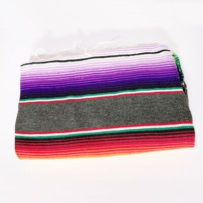 Mexikanische Decke Serape - charcoal