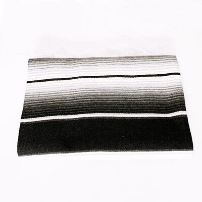 Mexikanische Decke Serape - black grey