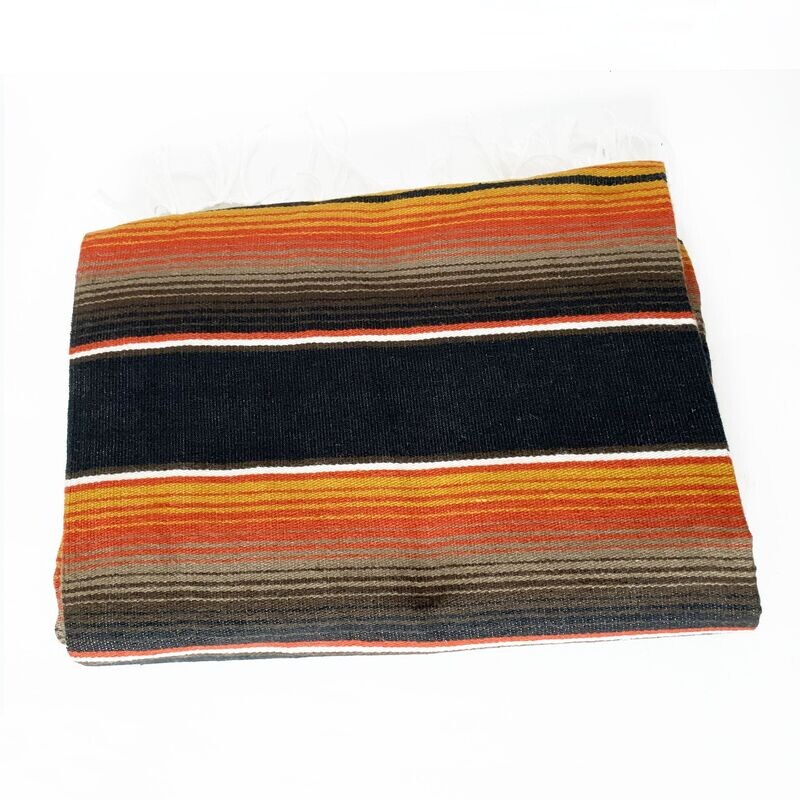 Mexikanische Decke Serape - dark brown rust Mexikanische Decke Serape - dark brown rust
