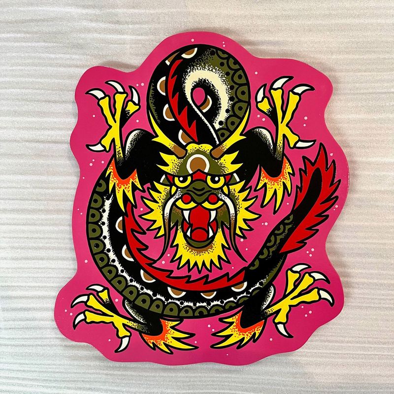 Wooden Cut Out Dragon green