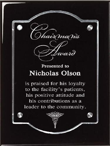 Ebony Plaque With Floating Acrylic
