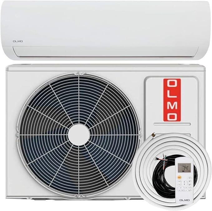 Alpic OLMO 18k 220v BTU Ductless Mini Split Air Conditioner Heating and Cooling Full Set with 16ft Installation Kit