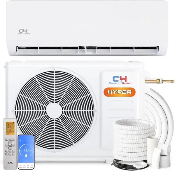 Cooper&Hunter Single Zone Astoria High Efficiency Hyper Series, R410A, Wall Mount Air Conditioner 12K BTU/h 1 Ton 208-230V/60HZ 24.6 SEER Single Head Ductless Inverter Mini Split Heat Pump WIFI & Opti Cooper&Hunter Single Zone Astoria High Efficiency Hyper Series, R410A, Wall Mount Air Conditioner 12K BTU/h 1 Ton 208-230V/60HZ 24.6 SEER Single Head Ductless Inverter Mini Split Heat Pump WIFI & Opti