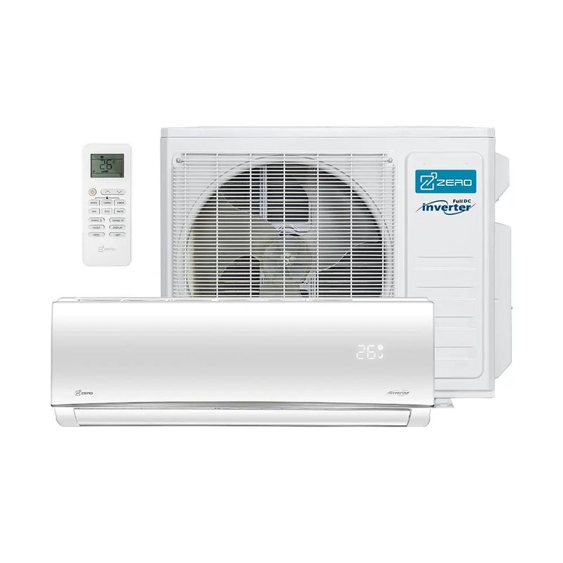 Zero 12,000 BTU, 17 Seer2 Ductless Mini Split Inverter Heat &amp; Cool