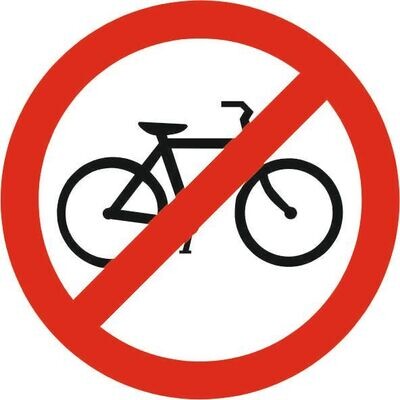Aufkleber "Verbot Fahrrad"