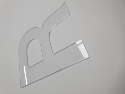 3D Buchstabe Plexiglas transparent 3mm