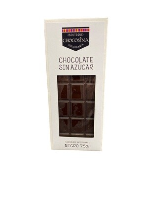 Chocolate Negro Sin Azúcar 75% Tableta 80g Chocolate Negro Sin Azúcar 75% Tableta 80g