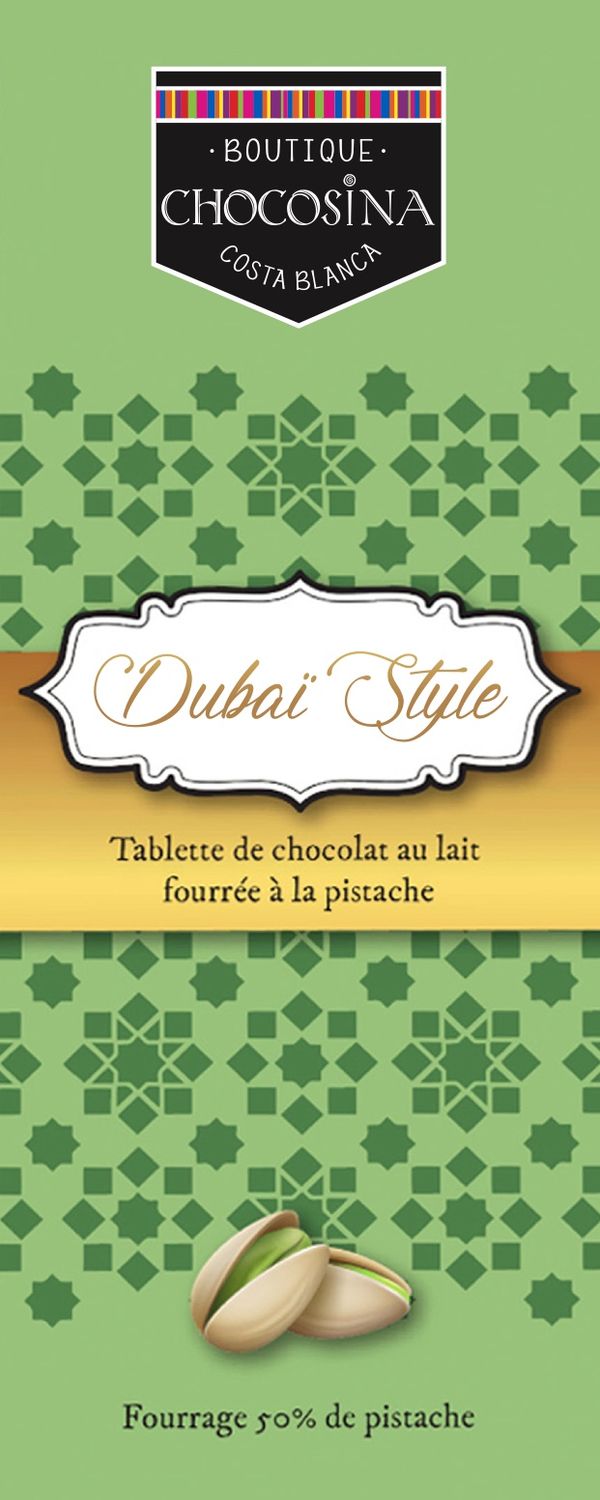 Dubai Milk Chocolate Pistachio Tablet