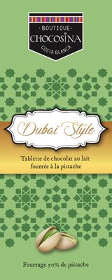Dubai Milk Chocolate Pistachio Tablet