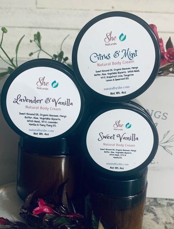 4oz NATURAL BODY CREAM