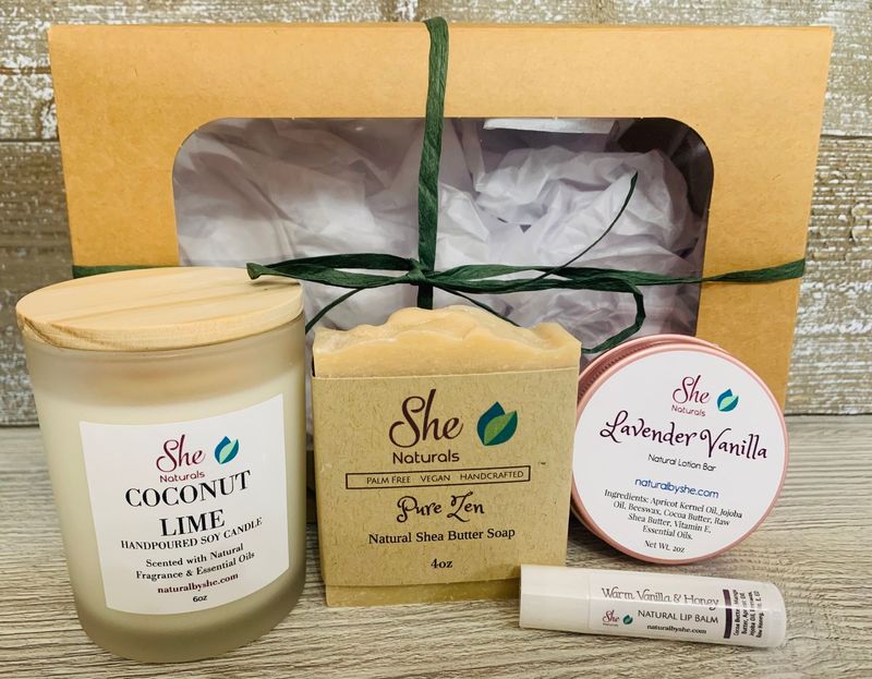 SHE NATURALS GIFT SET (CANDLE)
