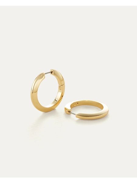 JB3157 TONI HINGED HOOP EARRINGS, Material: HPG-Gold