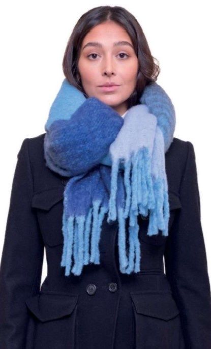 MOMENT AMSTERDAM Foulard 100% Poly Bleu Surf 51.101