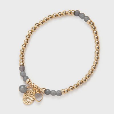 BEBLUE Be Subtle Gold Bracelet - Happy in Grey BBSURSUB-HG
