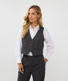 ESQUALO Gilet pinstripe W2410700