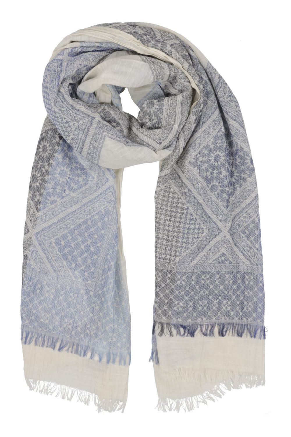 LA FÉE MARABOUTÉE Foulard FJ-AT-DAIKON-722-BLUE