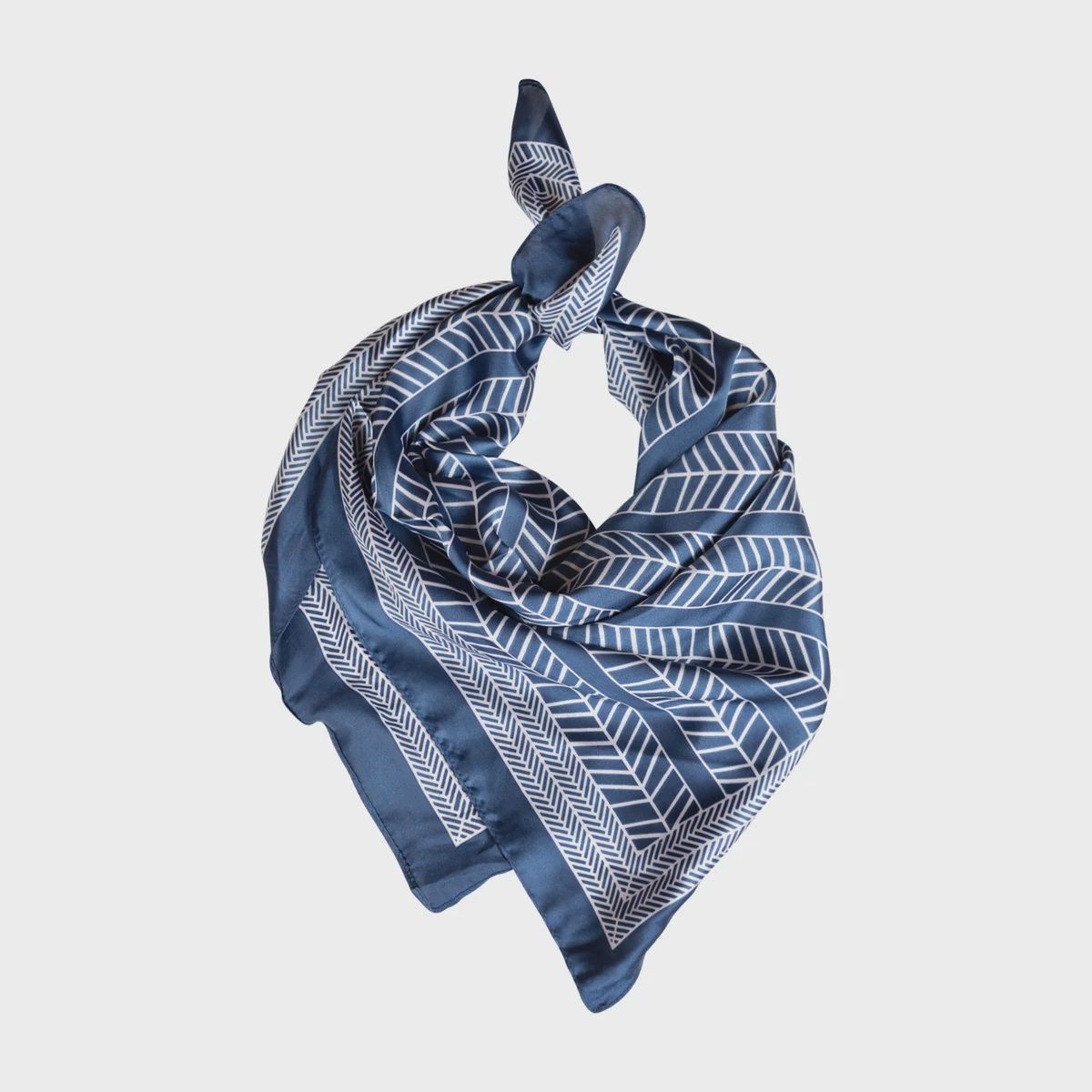 DI FIRENZE Foulard de soie motif chevron 680150269, Colour: Marine