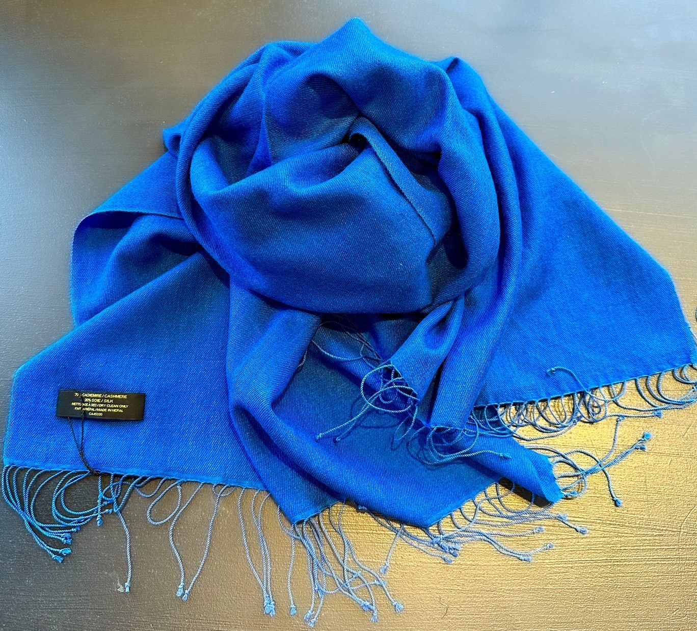 PASHMINA_140 Foulard Cachemire/Soie 70/30, Colour: 2343-Dazzle Blue