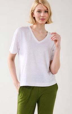 MAJESTIC FILATURES T-shirt col V M011FTS963
