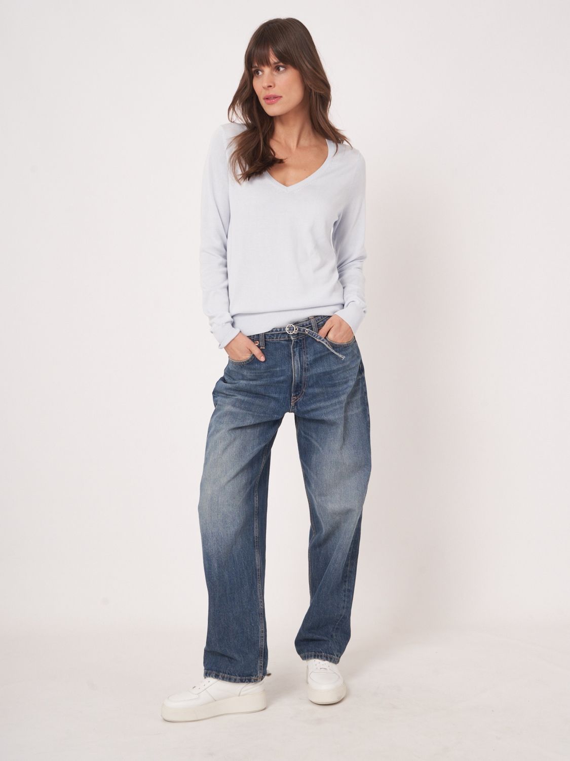 REPEAT CASHMERE Pull Col en V 400603