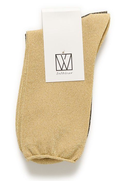 INWEAR Chaussettes CozyIW Glitter 30108900, Colour: Gold, Size: 36-38