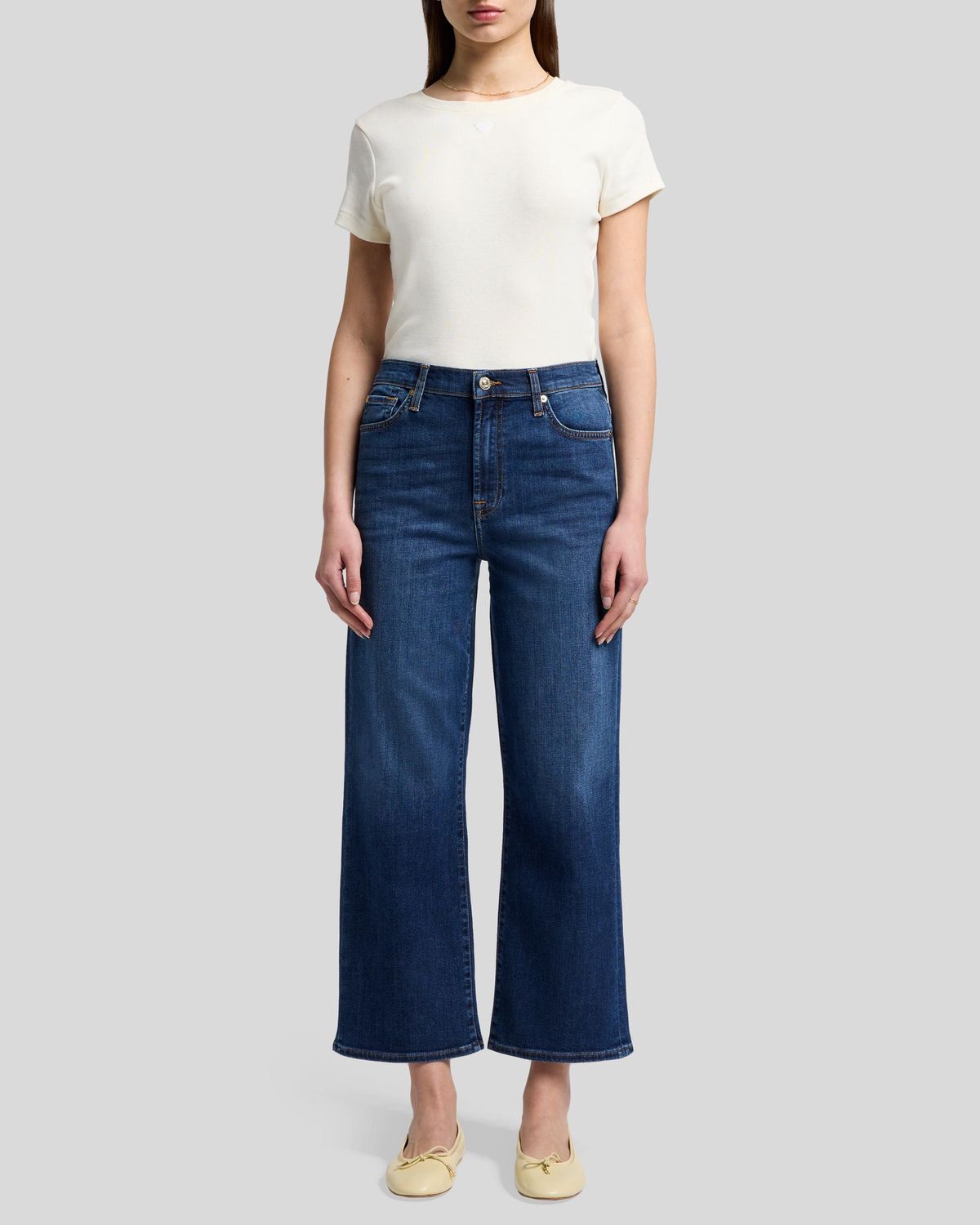 7 FOR ALL MANKIND Cropped Alexa Jean 7U600C49, Colour: AVE, Size: 24