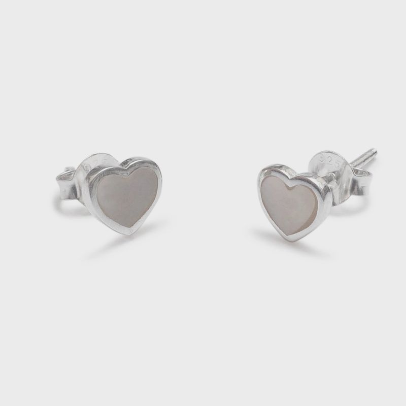 BEBLUE heart-shaped earrings BO1502-SLV