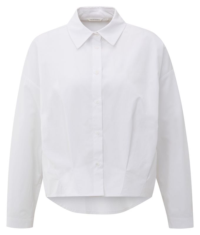 YAYA  Poplin Blouse with Front Pleat 01201167_508
