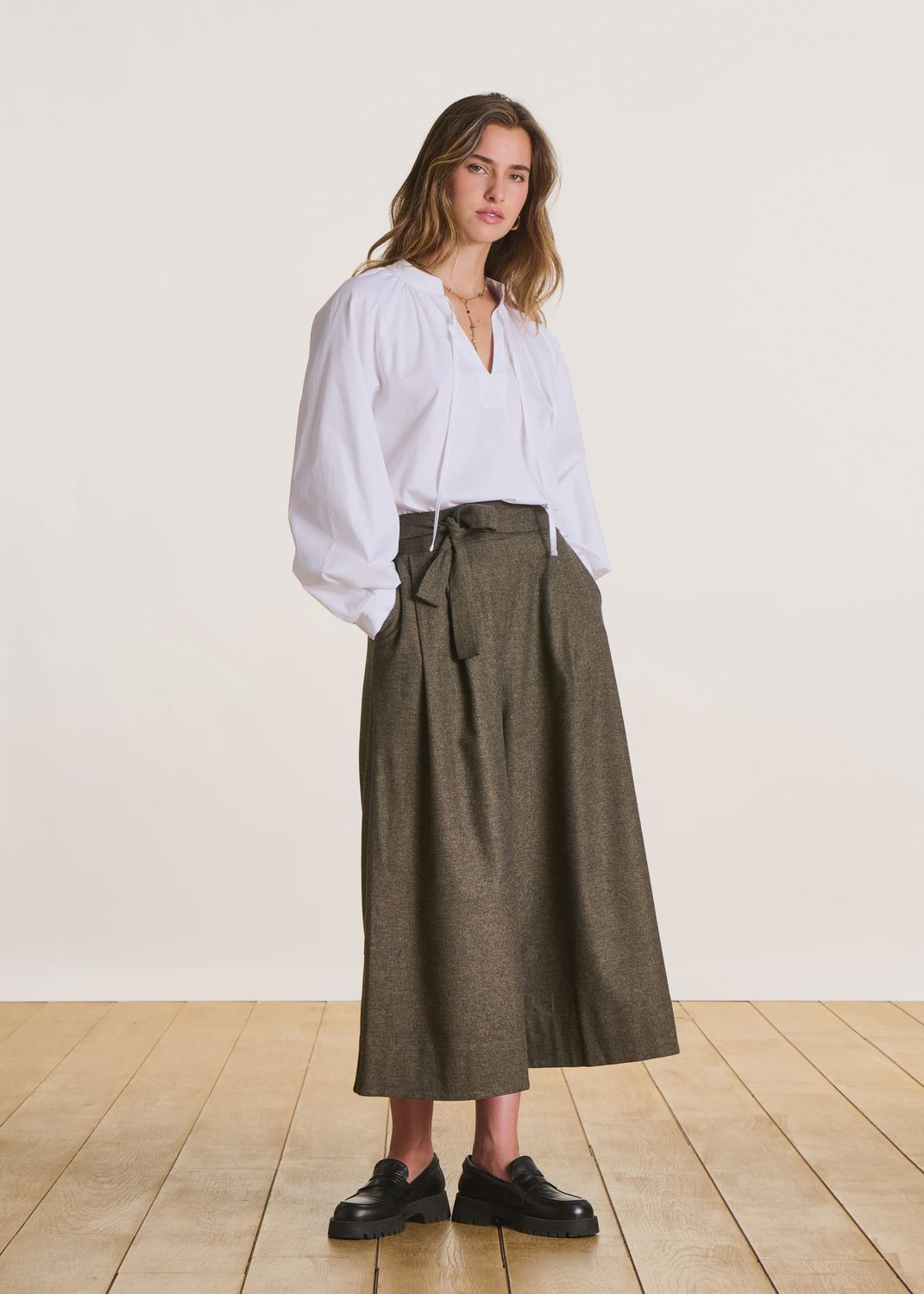 LA FÉE MARABOUTÉE – Tweed Culotte Pants FK-PA-DACTUS-T