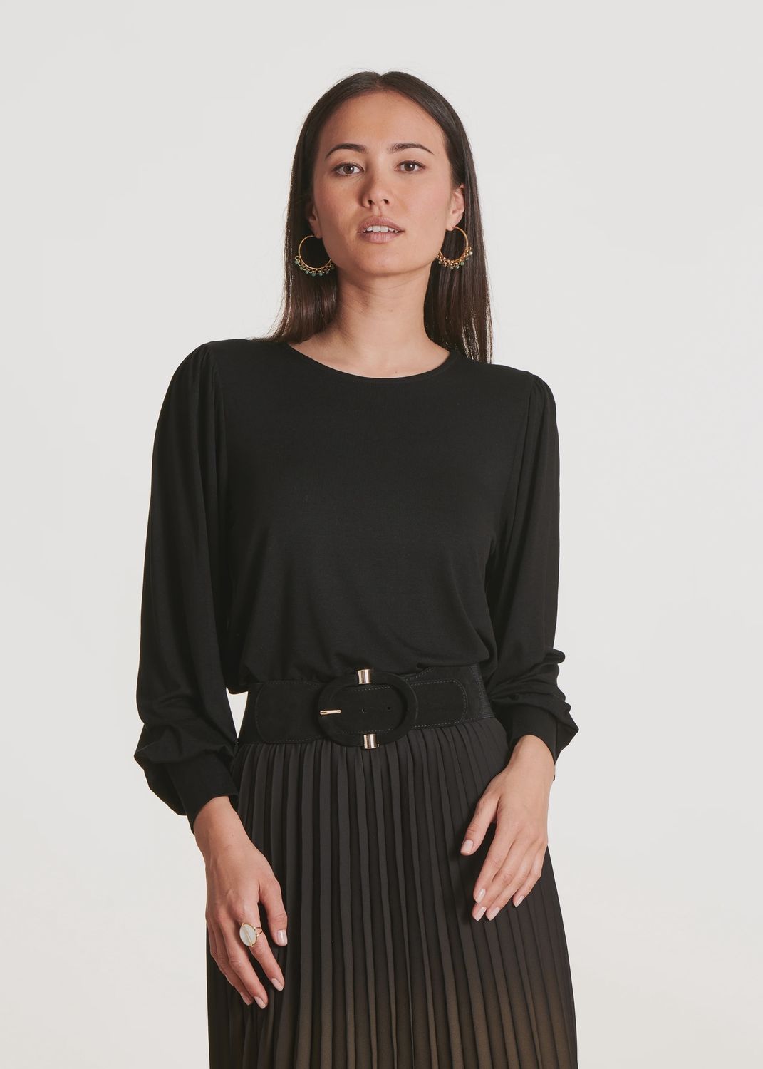 LA FÉE MARABOUTÉE – Loose-fit long-sleeve modal T-shirt FK-TS-EKEKO_700