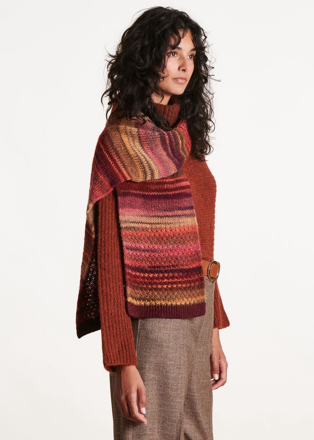 LA FÉE MARABOUTÉE Écharpe tricotée multicolore FK-AT-ENEIA_727