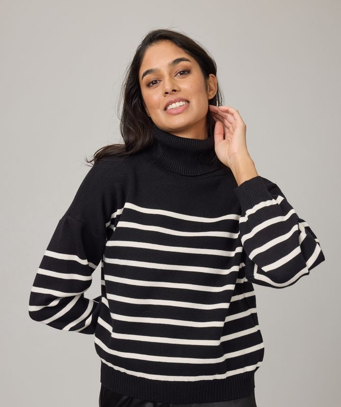 PISTACHE Pull col roulé Y-9388