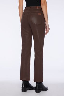 7th High Waist Slim Kick in Coated Chocolate 7U369752