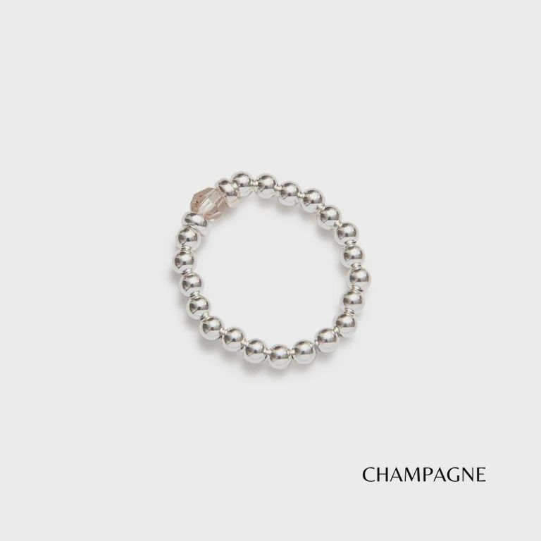 BEBLUE Bague Élastique Classique en Cristal, Colour: BRELASTIC-CC