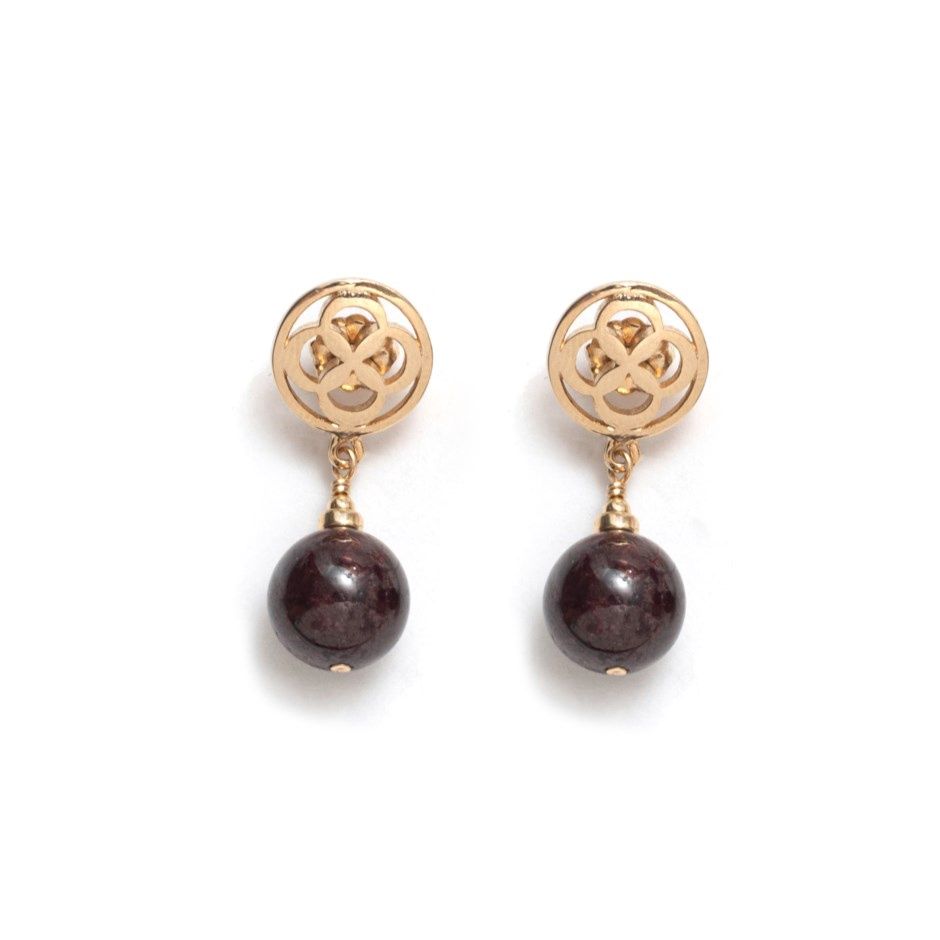 BEBLUE Earrings BO1640 Red Velvet, Material: Or