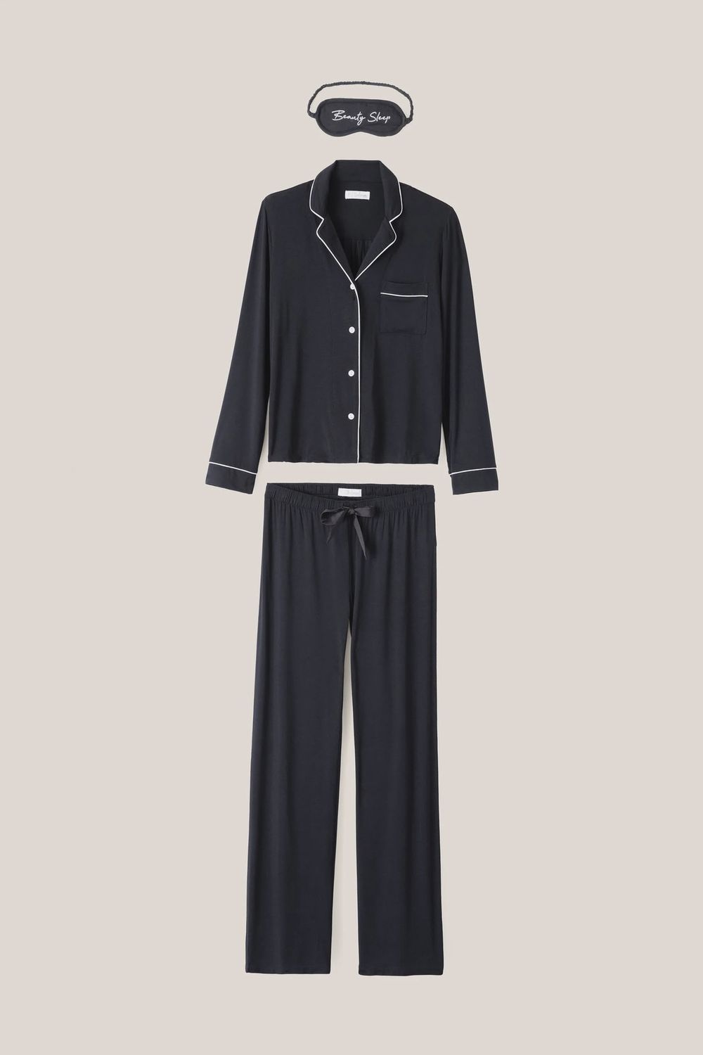 PJ SALVAGE – Pajama Set with Eye Mask RIM0PJ1, Colour: Black, Size: XS