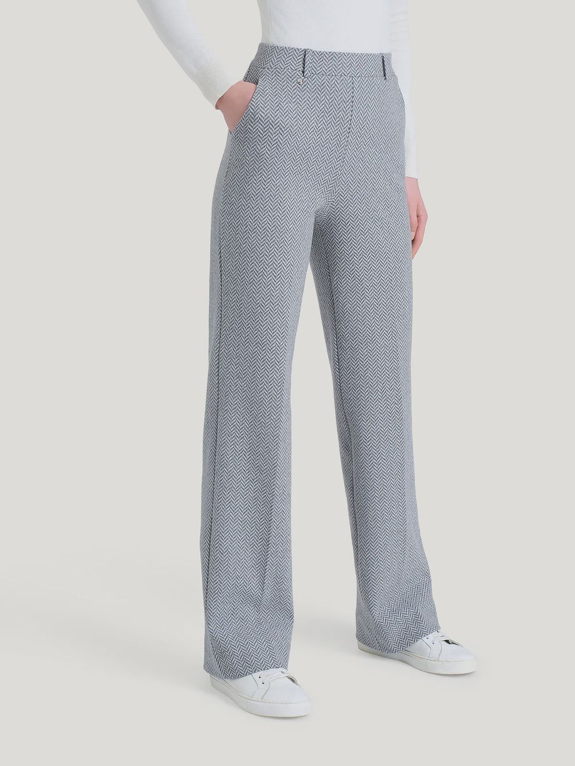 RAGNO Wide Leg Pants with Jacquard Pockets DR38PE