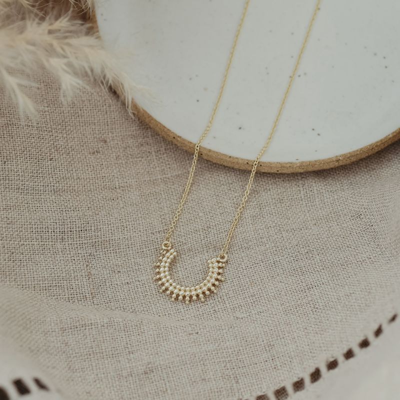 GLEE Jewelry Curved Luck Necklace