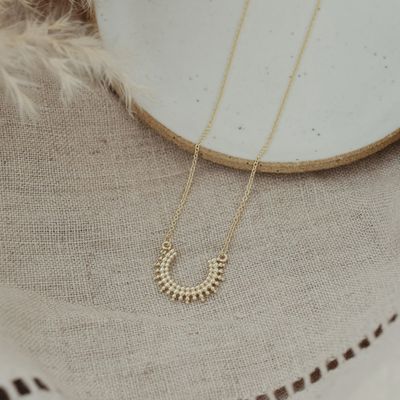 GLEE Jewelry Curved Luck Necklace