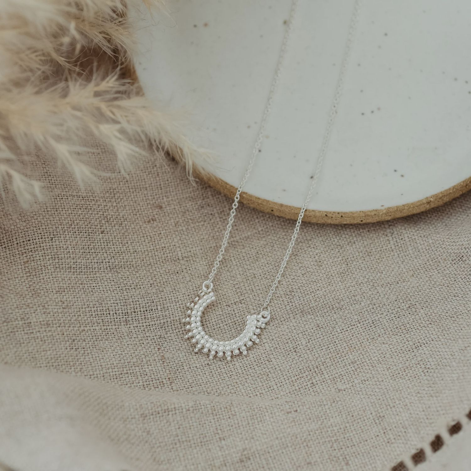 GLEE Jewelry Curved Luck Necklace