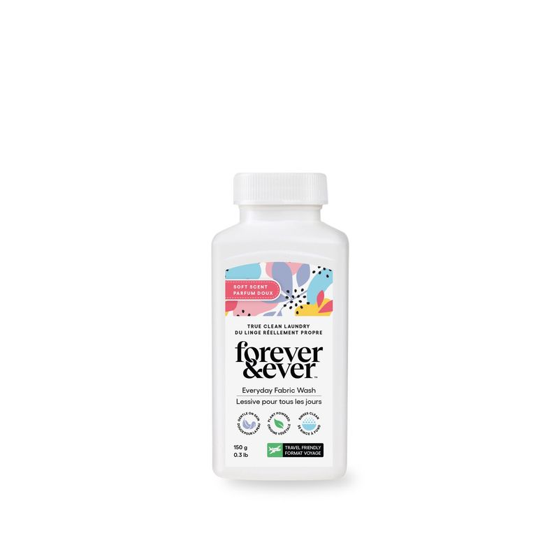 FOREVER &amp; EVER Powder Laundry Soap – Travel Size, Soft Scent (#02200)