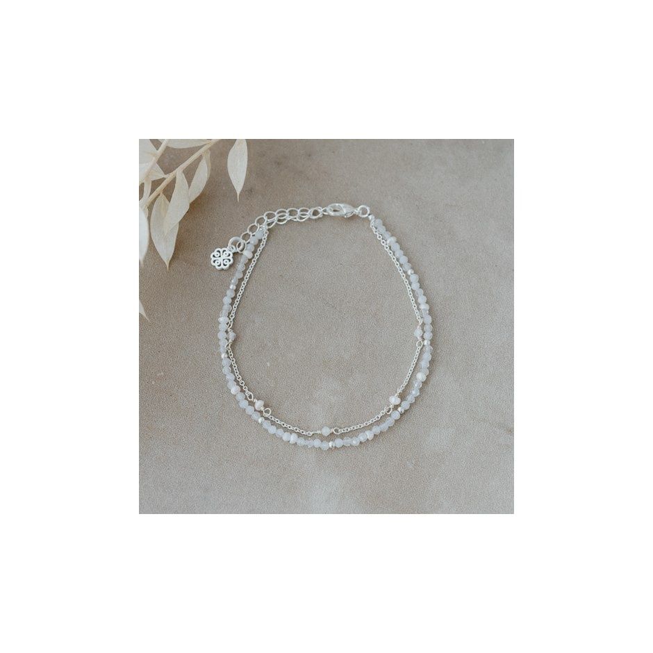 GLEE Bracelet Bethany silver/white