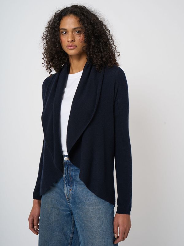 REPEAT Organic Cashmere Draped Cardigan 100525