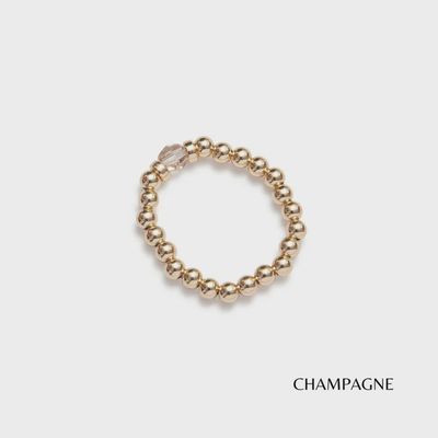 BEBLUE Bague Élastique Classique en Cristal BEBLUE Bague Élastique Classique en Cristal