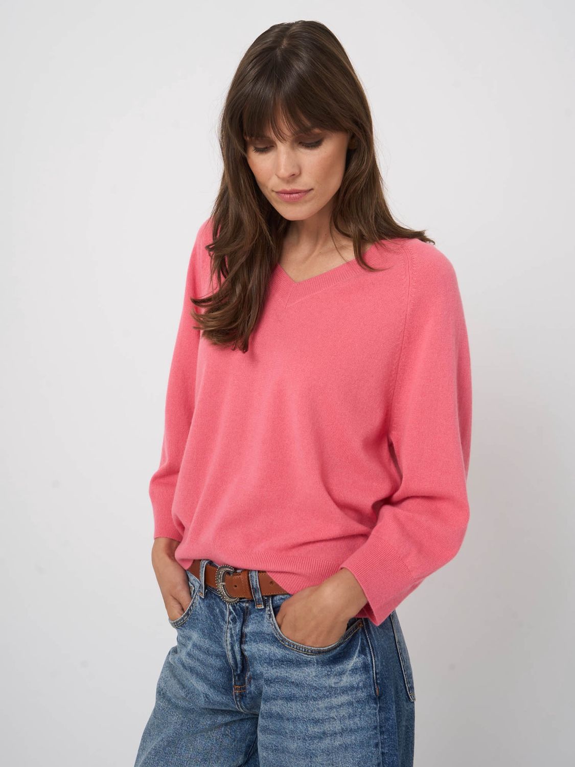 REPEAT 100% Organic Cashmere Knitted Pullover 104546, Colour: Candy, Size: 34