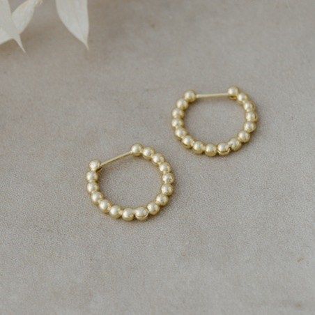 GLEE Jewelry Pinpoint Hoops, Material: Or / Gold