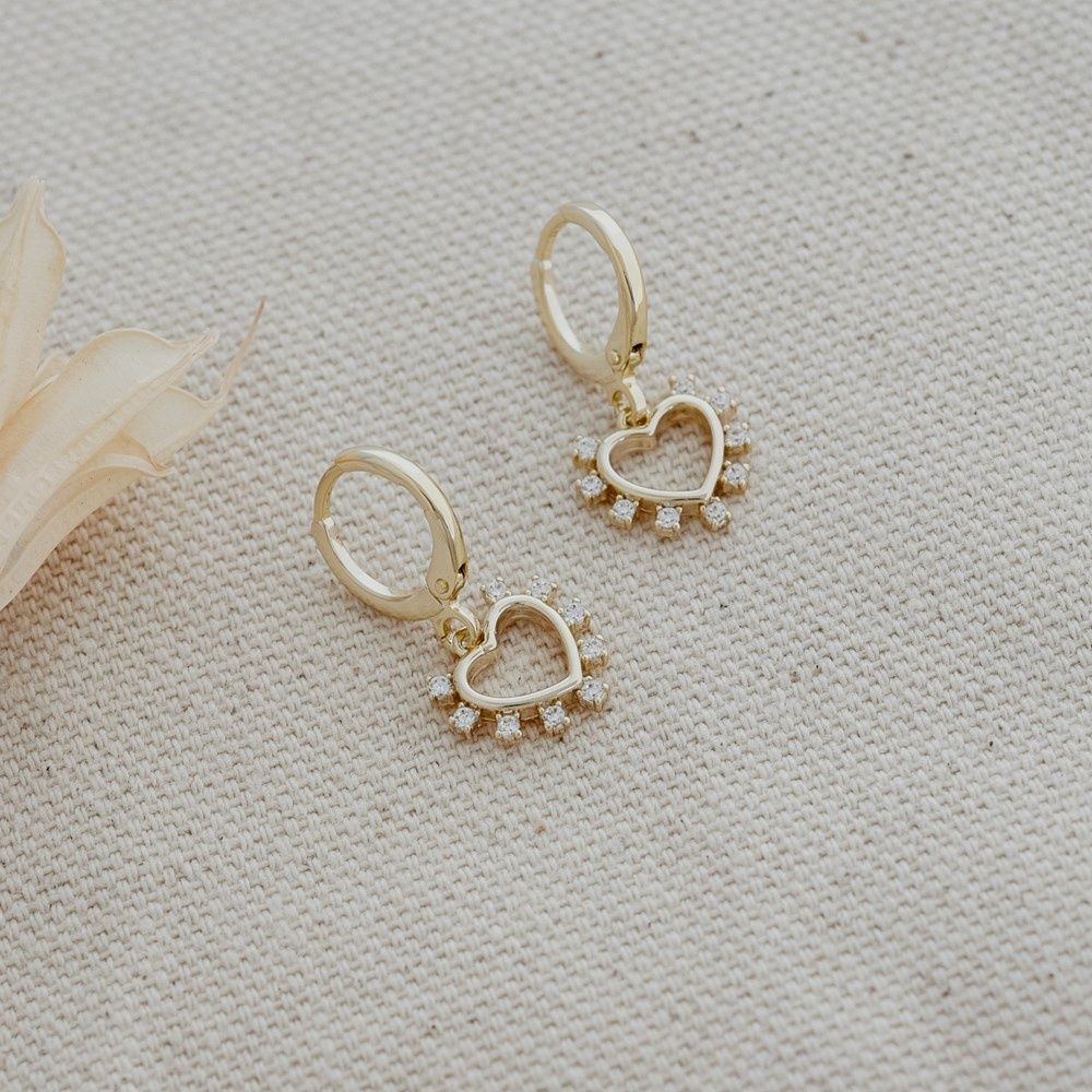 GLEE Jewelry I’ve Got a Crush Hoops (Gold or Silver), Material: Or / Gold