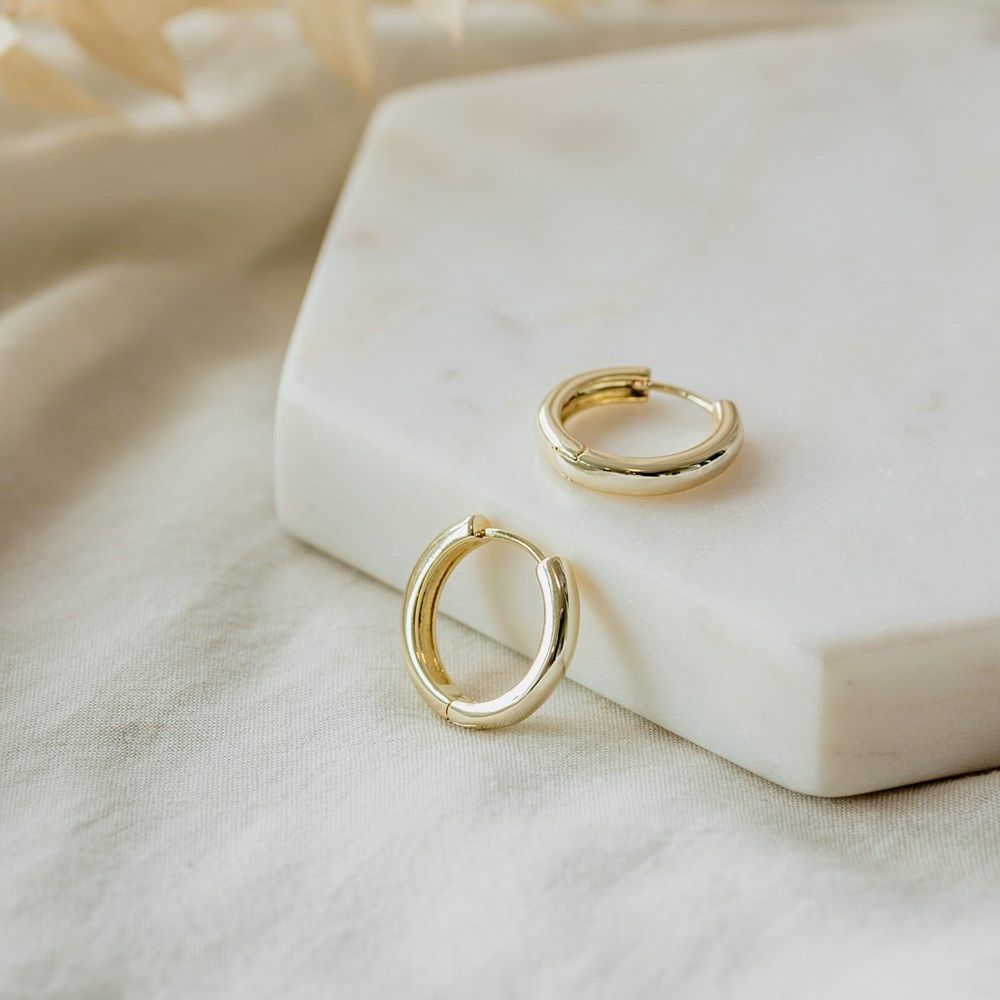 GLEE Jewelry Mini Circular Hoops, Material: Or / Gold